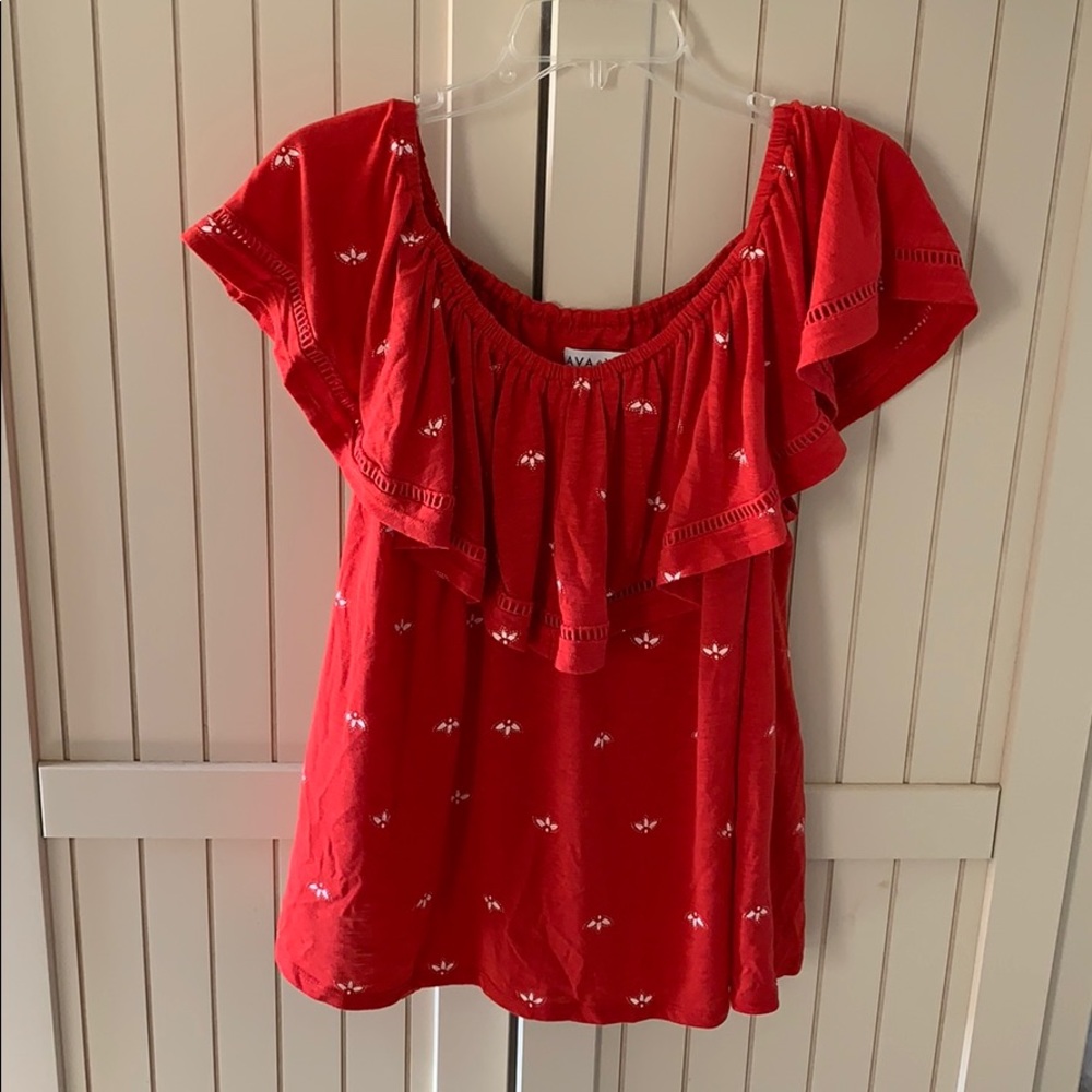 Women's 1x ruffle shirt